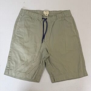 Bellerose PAWL31 Sage Green Elastic Waist Drawstring Cotton Shorts Mens Size 18